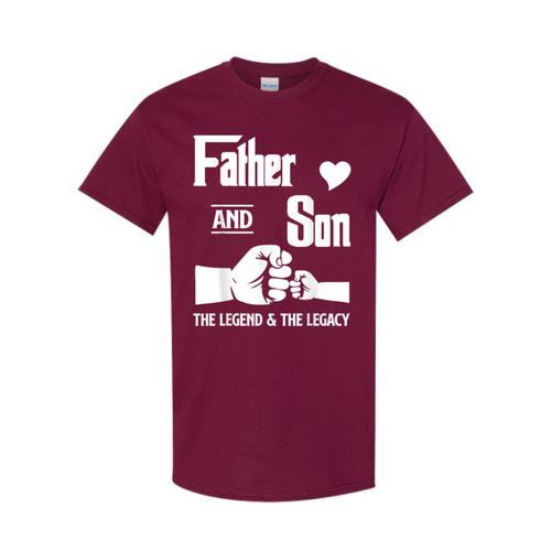 "Father and Son" Matching T-Shirts - Fists Design, Father's Day Gift