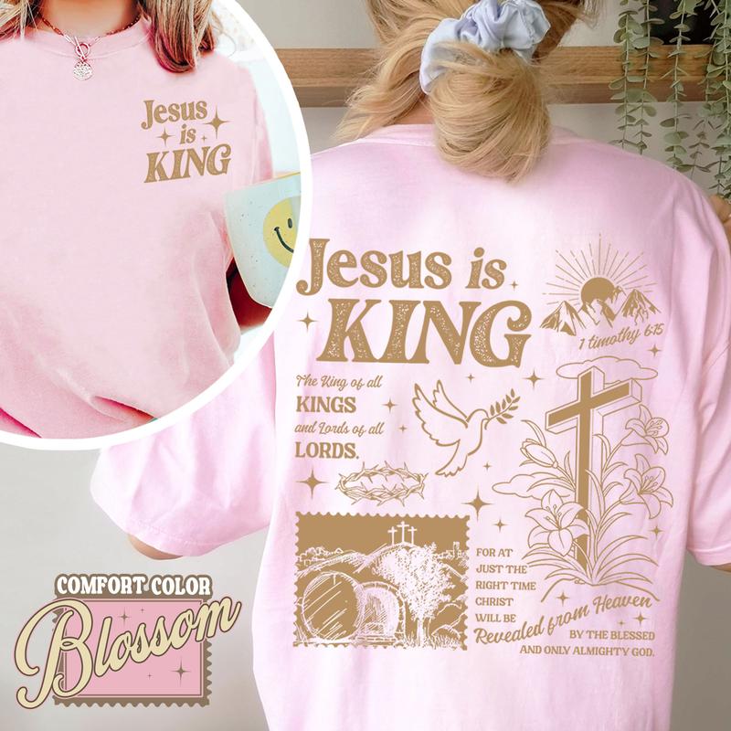"Jesus Is King" Christian T-Shirt – Faith-Based Religious Apparel