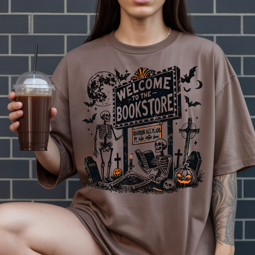 Halloween Book store | Comfort Colors T-shirt | Moody Shirt | Gift for Mamas | Stylish Trendy Apparel